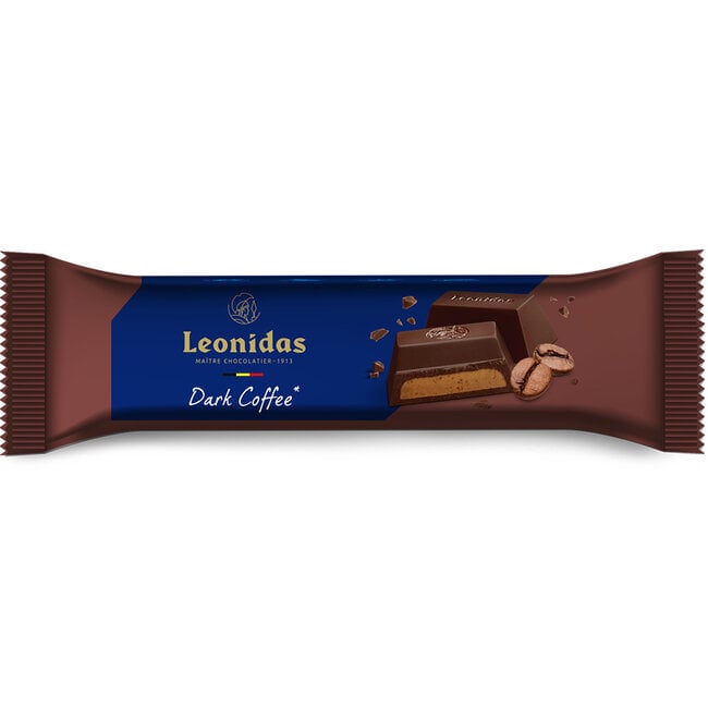 Leonidas Reep Puur 45% cacao met Praliné Koffie 50g