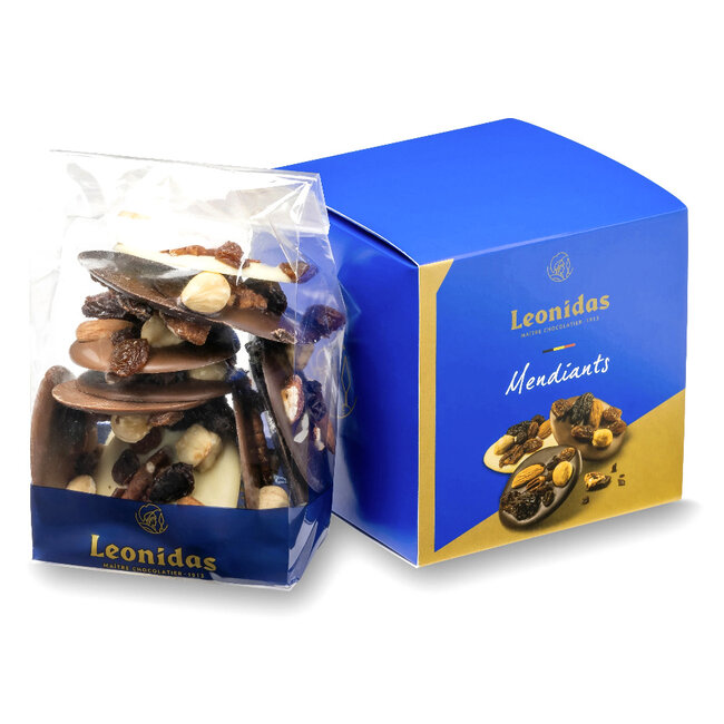 Leonidas Cube Mendiants 300g assortiment de chocolat belge