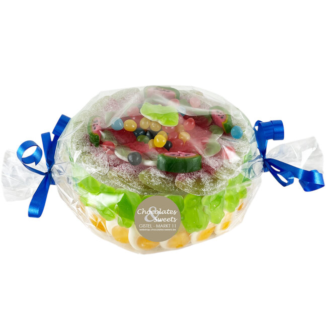 Snoeptaart Kermit met 700g kleurrijk snoep