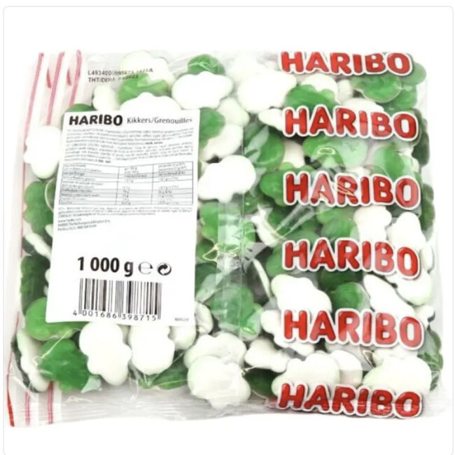 Haribo Fruchtgummi Frösche mit Pfirsich-Maracuja Geschmack 1kg Vorteilspack