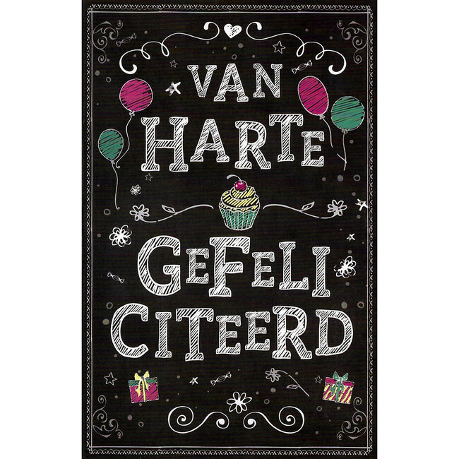 Grußkarte 'Van harte Gefeliciteerd' - Persönliche Glückwünsche zum Verschenken