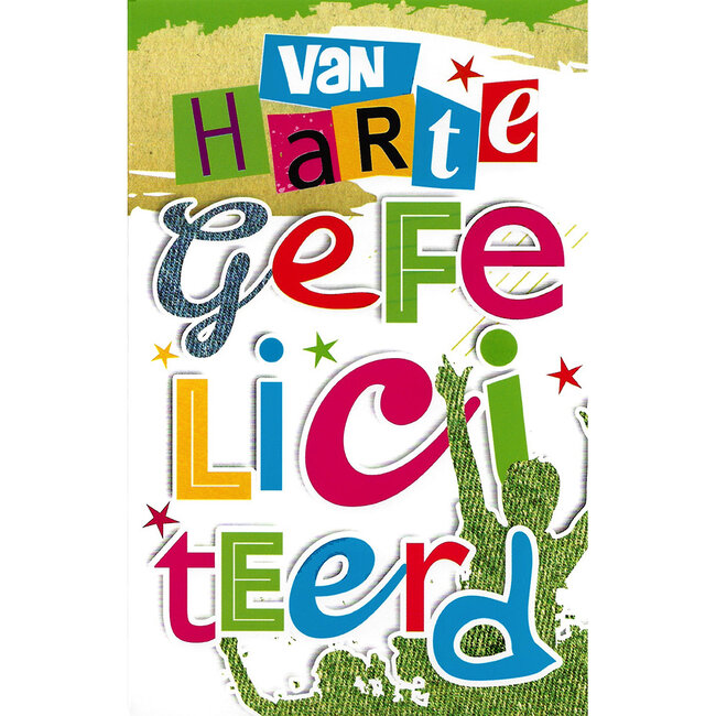 Carte de vœux 'Félicitations' - 11x17cm