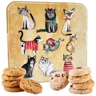Boîte métallique (Chats) Assortiment de biscuits sablés 160g