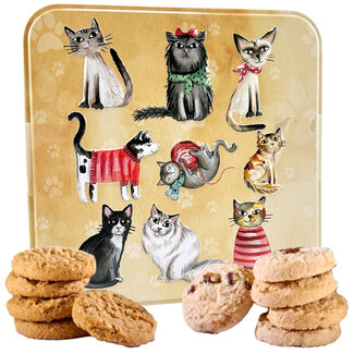 Tin box (Cats) Assortment of Sand cookies 160g