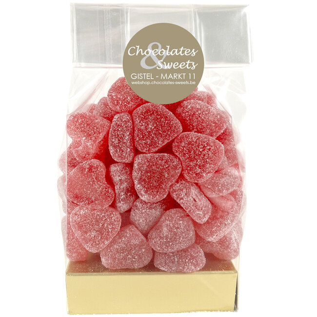 Haribo Raspberry Hearts 300g - Sweet and Sour Fruit Candy