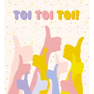 Carte de vœux 'TOI, TOI, TOI' (11x12cm)