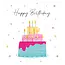 Carte de vœux Happy Birthday (1 pièce, 11x12cm)