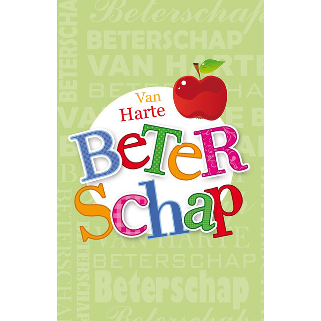 Grußkarte 'Van Harte Beterschap' (11x17cm) - Genesungswünsche für Ihre Liebsten