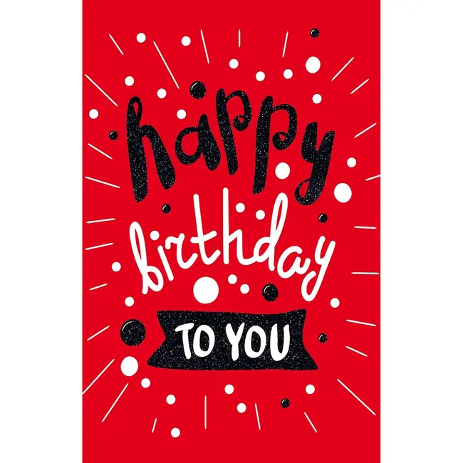 Happy Birthday to You Greeting Card (11x17cm) 1pc