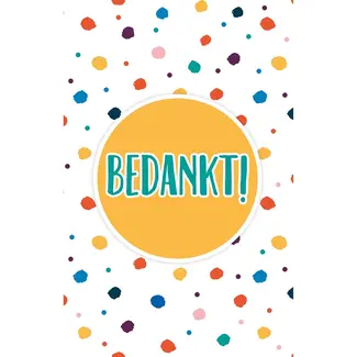 Wenskaart 'BEDANKT!' (11x17cm)