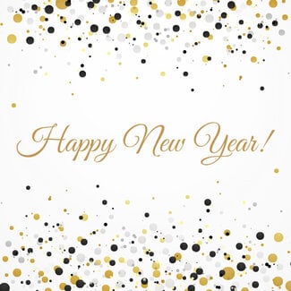 Carte de voeux 'Happy New Year' (7x7cm)