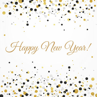 Grußkarte 'Happy New Year' (7x7cm)