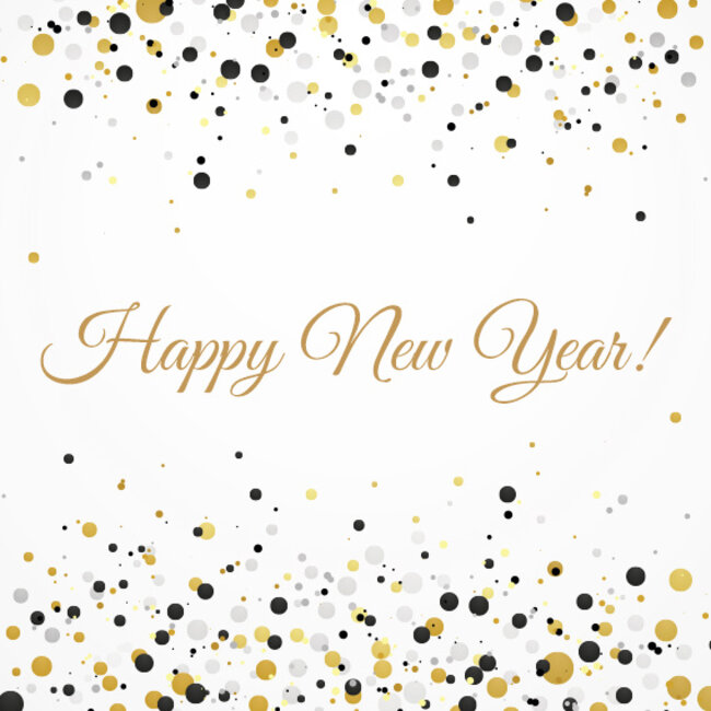 Carte de voeux Happy New Year 7x7cm