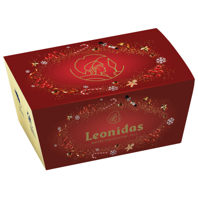 Leonidas 500g chocoladeballetjes voor een feestelijk eindejaar.