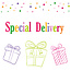 Grußkarte 'Special delivery' (7x7cm)