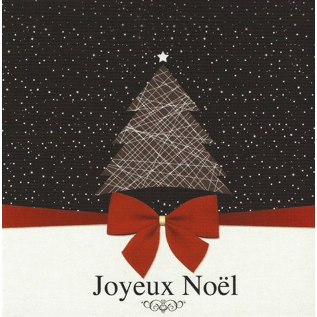 Grußkarte 'Joyeux Noël' (7x7cm) - Festliche Weihnachtskarte für Ihre Nachricht