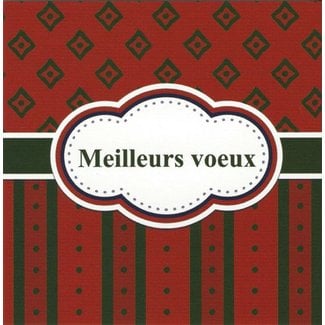 Wenskaart 'Meilleurs vœux' (7x7cm)