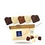 Geschenkmand met pralines en lekkernijen met verlaagd suikergehalte
