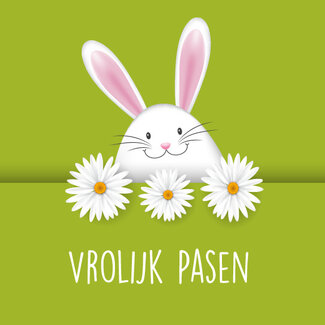 Carte de voeux 'Vrolijk Pasen' (7x7cm)