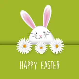 Wenskaart 'Happy Easter' (7x7cm)