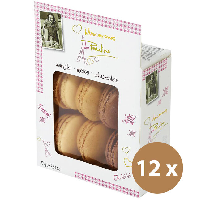 Macarons Vanilla, Mocha and Chocolate Value Pack (72 pieces)