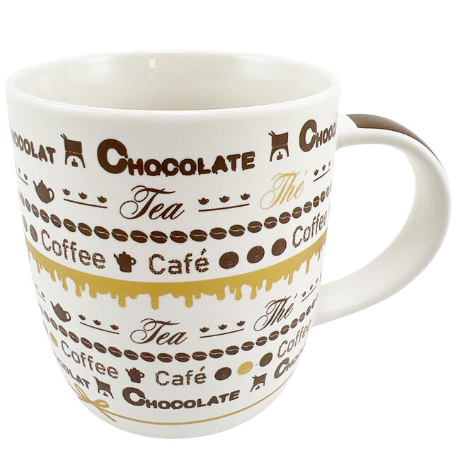 Mug garni Chocolat, Café, Thé - 1 mug avec garniture