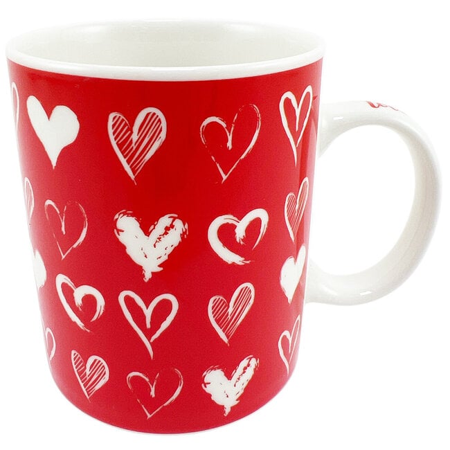 Hearts Ceramic Mug with Belgian Treats (1 Item)