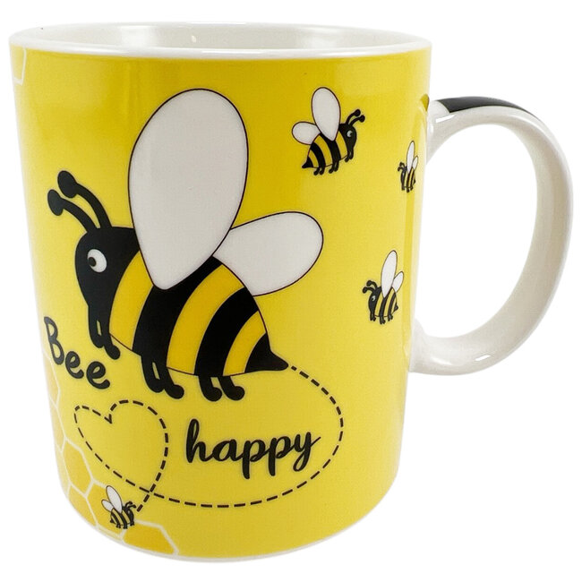 Mok 'Bee Happy' gevuld met lekkernijen