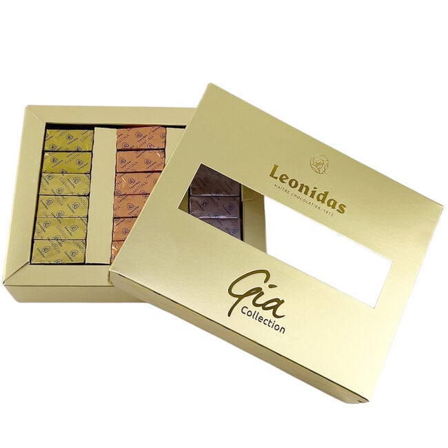Leonidas Goldene Gianduja Box mit 36 edlen Nougat-Pralinen