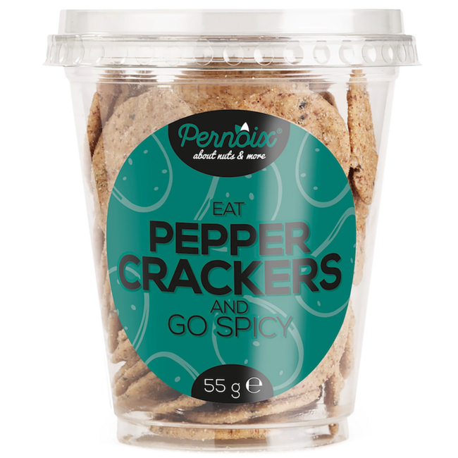 Pernoix Schwarzer Pfeffercracker 55g - Knuspriger Snack für den Aperitif