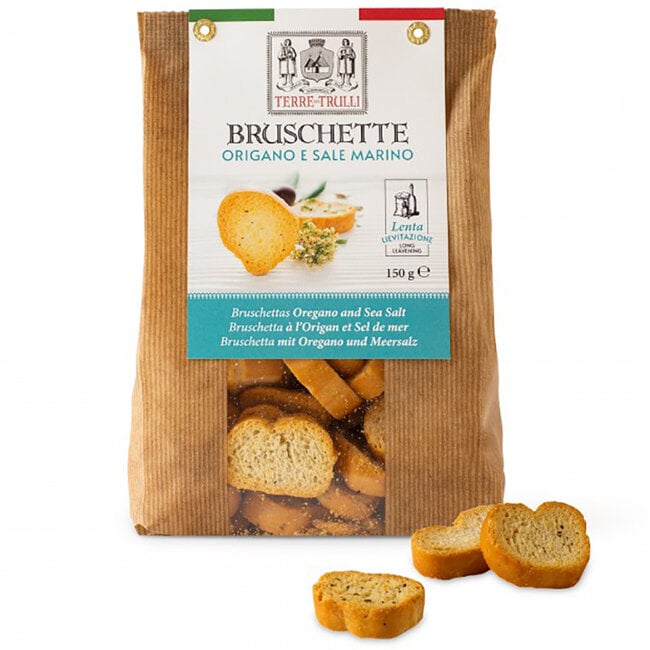 Bruschetta mit Oregano und Meersalz 150g - Knusprige italienische Spezialität