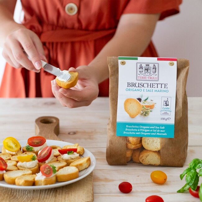 Bruschetta mit Oregano und Meersalz 150g - Knusprige italienische Spezialität