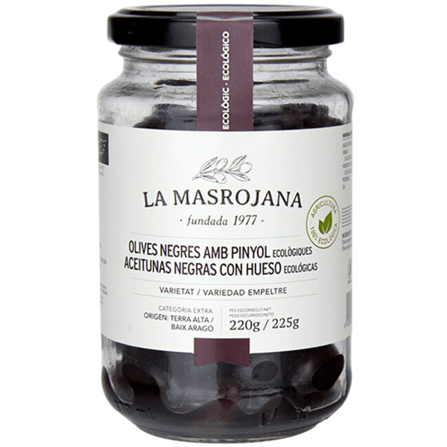 Schwarze Empeltre Bio-Oliven 220g - Premium Oliven aus Spanien