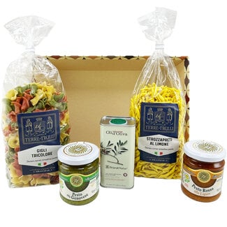 Geschenkmand Pasta/Pesto (L)