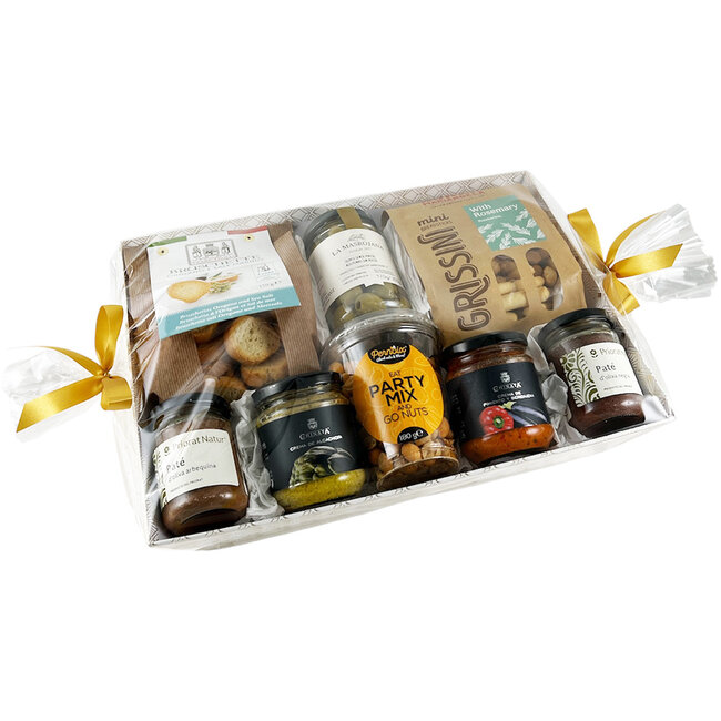 Geschenkmand Apero XL - Luxe mediterrane borrelmand