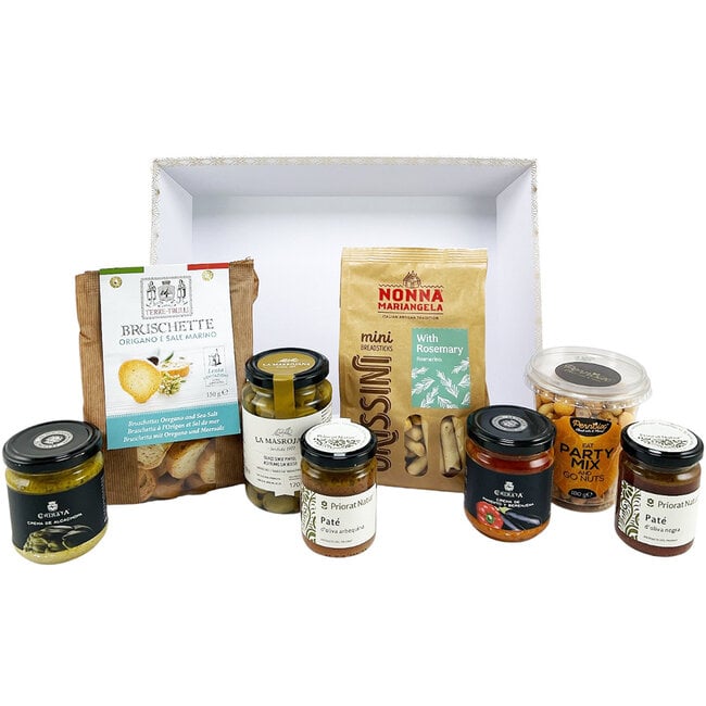Apero Geschenkkorb XL - Mediterrane Aperitif Auswahl für Tapas Abende