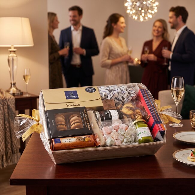 Delikatessen Geschenkkorb GOURMAND mit Leonidas Pralinen und Spezialitäten