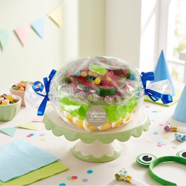 Süßigkeitentorte Kermit - Bunte Leckereien für Kindergeburtstage (700g)