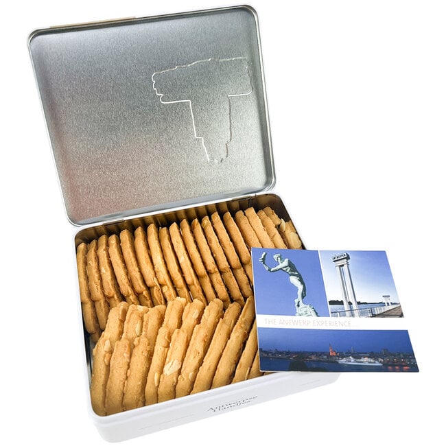 Antwerpse Handjes 330g – Ambachtelijke Belgische boterkoekjes met amandelen.