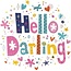 Carte de voeux Hello Darling 7x7cm (1 pièce)
