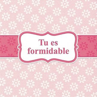 Wenskaart 'Tu es formidable' (7x7cm)