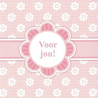 Grußkarte 'Voor jou' (7x7cm)