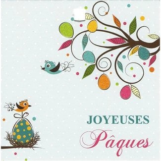 Grußkarte 'Joyeuses Pâques' (7x7cm)