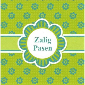 Wenskaart 'Zalig Pasen' (7x7cm)