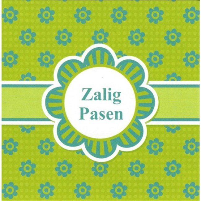 Carte de vœux 'Zalig Pasen' (1 pièce, 7x7cm)