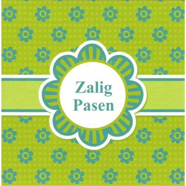 Grußkarte 'Zalig Pasen' (7x7cm)