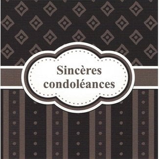 Greeting Card 'Sincères condoléances' (7x7cm)