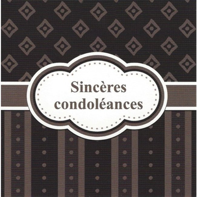 Greeting Card 'Sincères condoléances' - 1 Piece