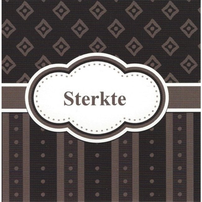 Carte de voeux 'Sterkte' 7x7cm - Carte de soutien (1 stuk)