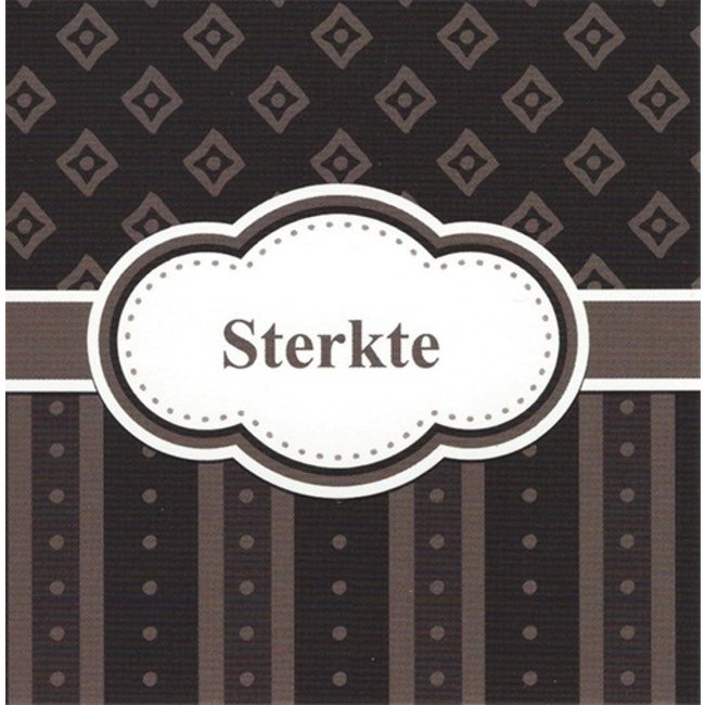 Wenskaart 'Sterkte' (1 stuk) - Persoonlijk kaartje voor jouw geschenk
